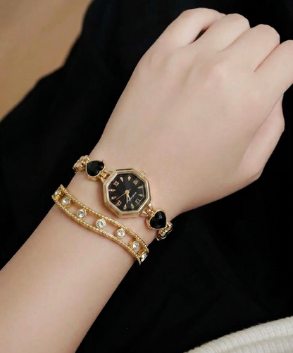black hexagon watch