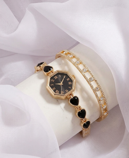 black hexagon watch