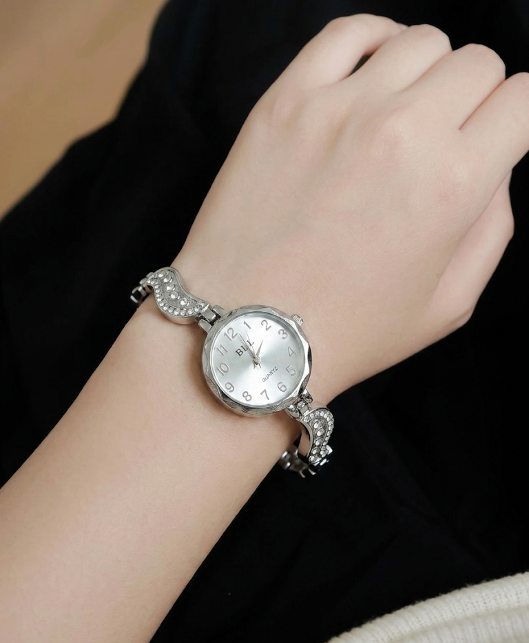 silver design watch