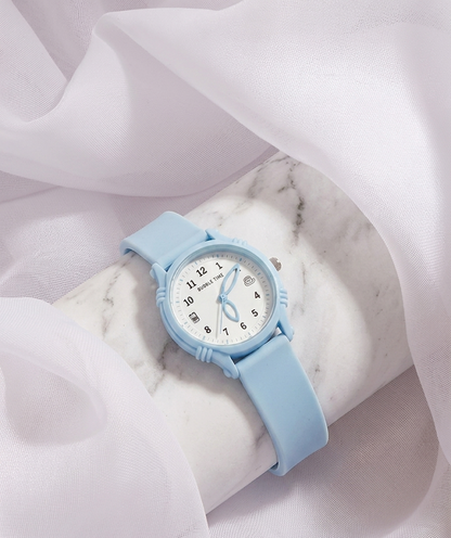 silicon belt blue watch