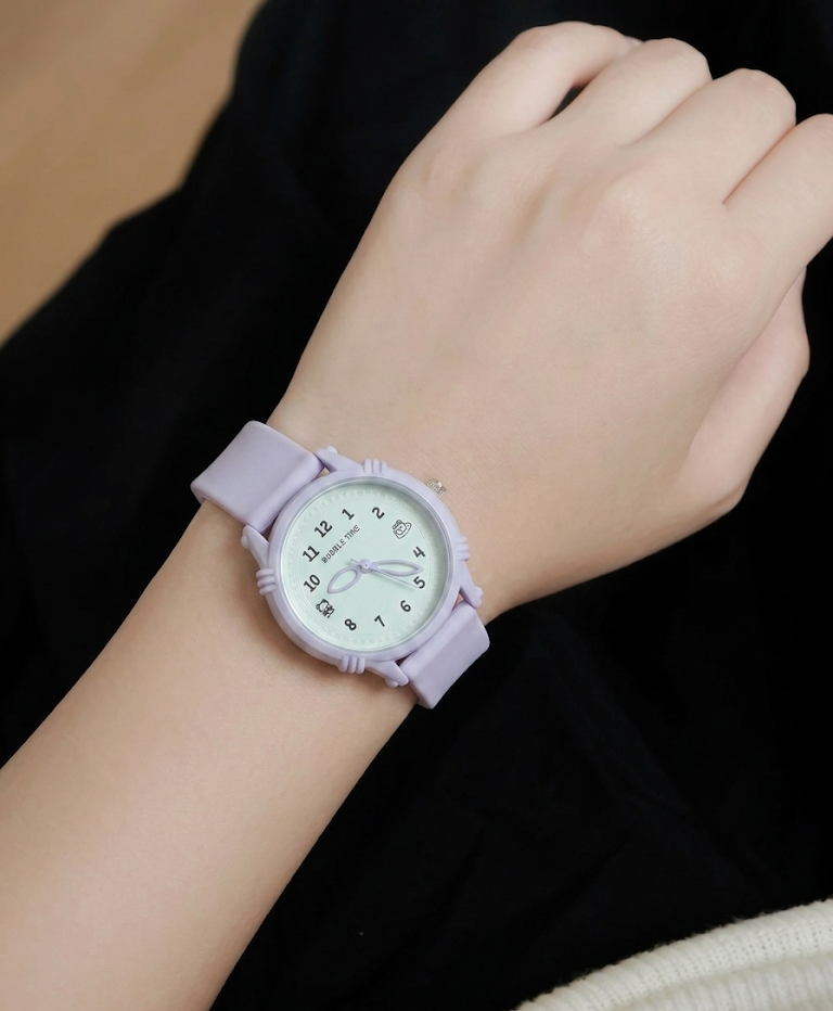 lavender silicon belt watch
