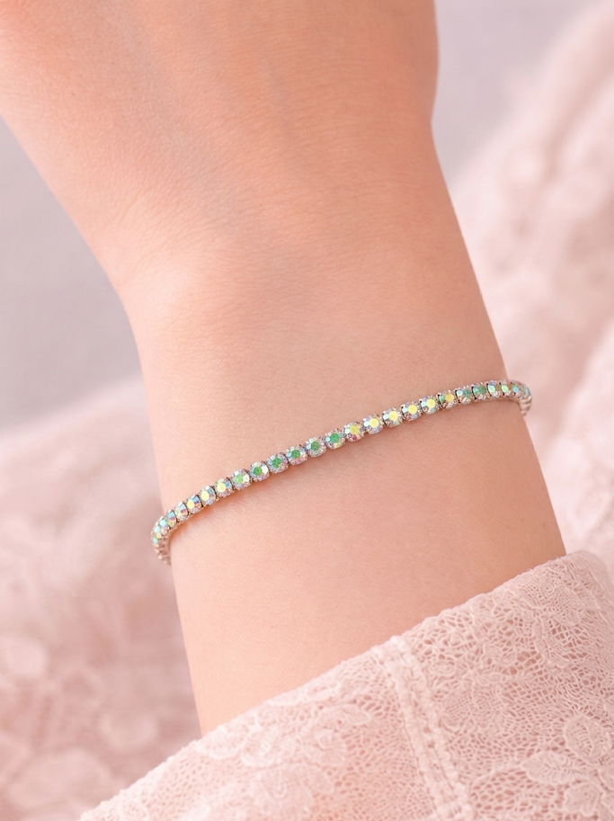 tennis bracelet ( silver )