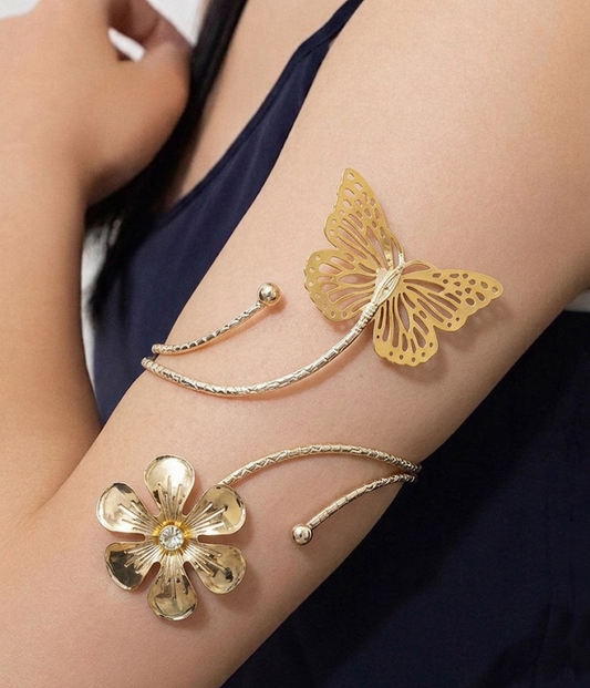 butterfly and flower armcuff