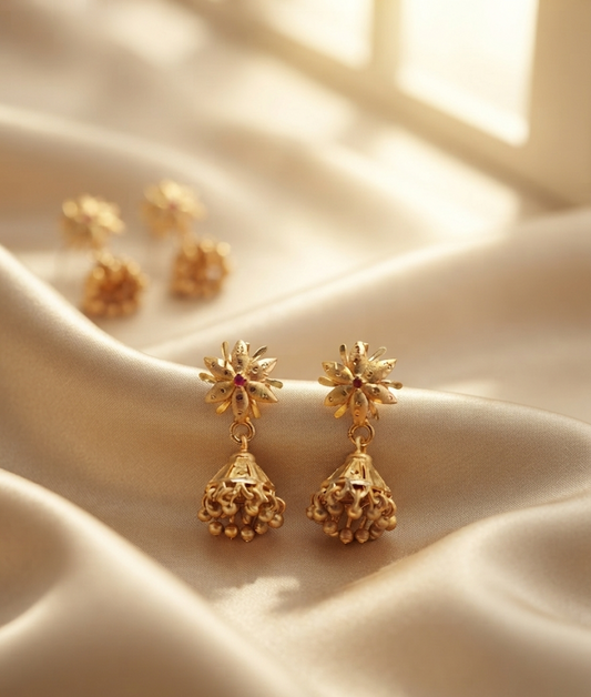swarna pushpa jhumka