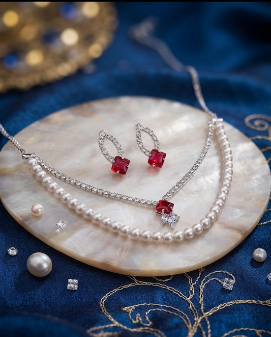 the pearl korean set (red)