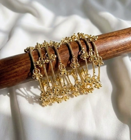 Kashmiri bangles golden