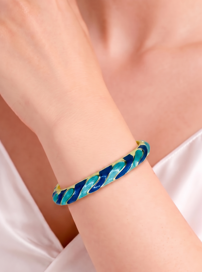 midnight iris enamel bangle