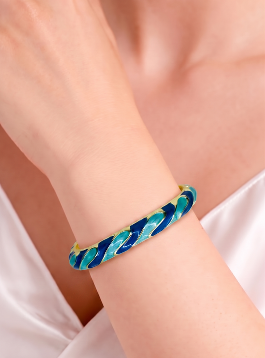 midnight iris enamel bangle