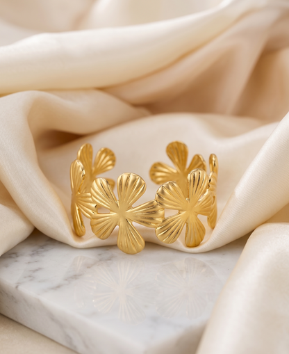 fluted petal cuff bracelet