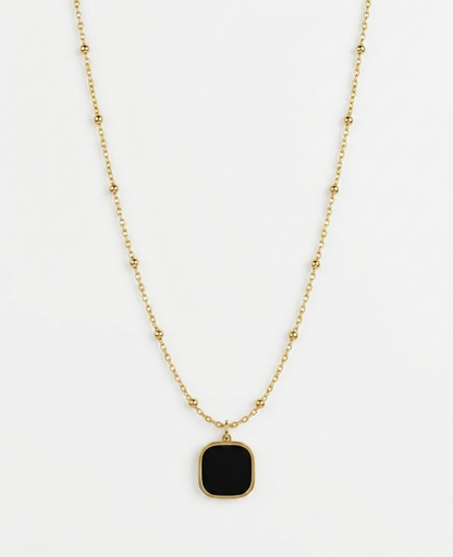 black bar pendant necklace