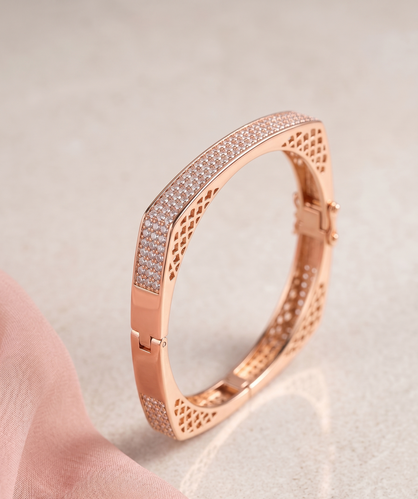 rose gold deco edge bracelet