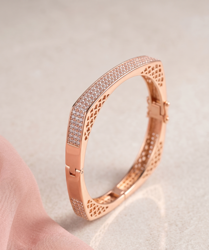 rose gold deco edge bracelet