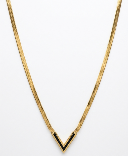 V shape snake chain necklace
