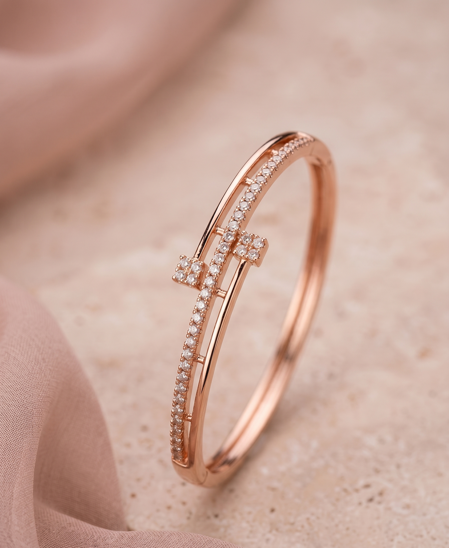 rose gold golden spike bracelet