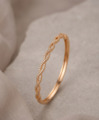 rose gold braid bracelet