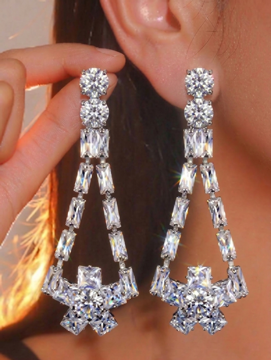 sparkle triangle earing
