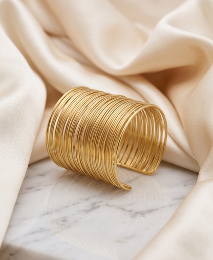 the Cleopatra multi wire cuff bracelet