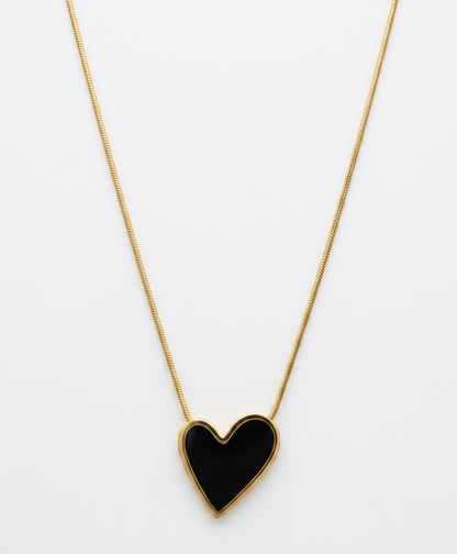 black heart necklace