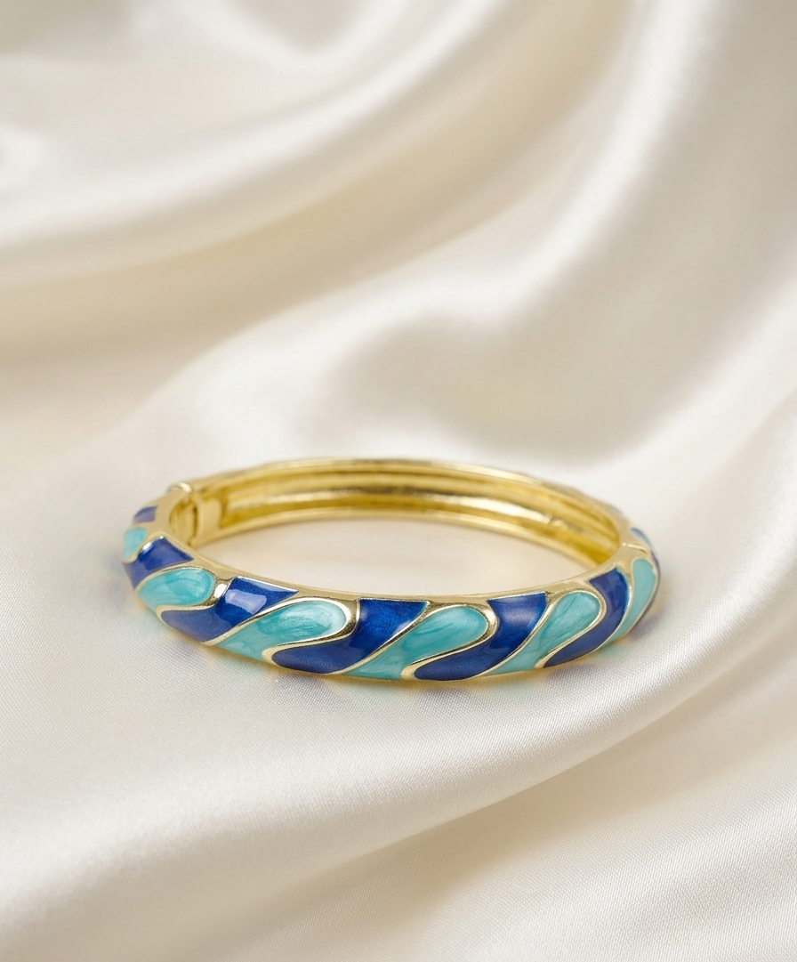 midnight iris enamel bangle