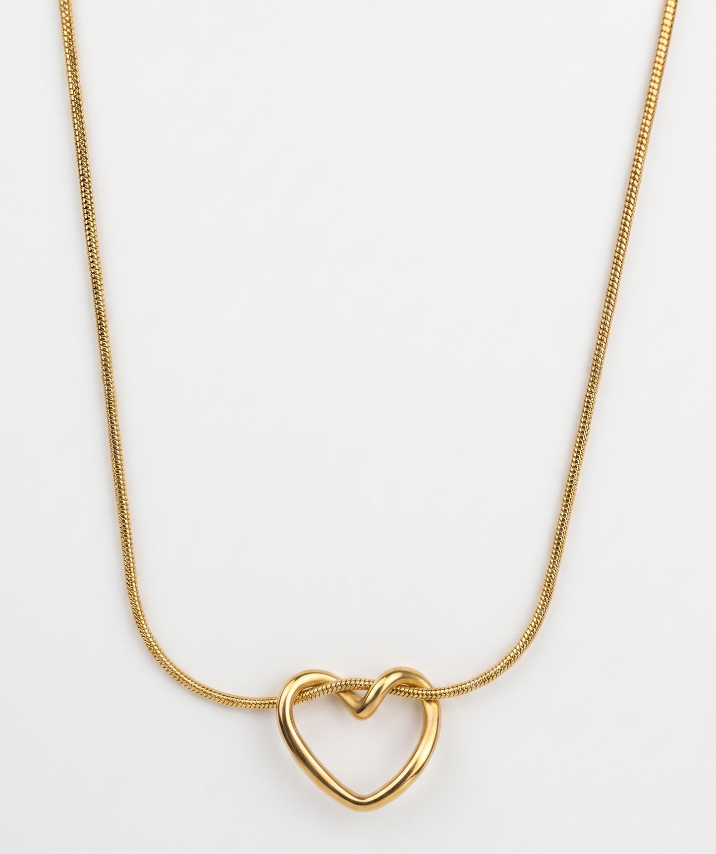 hollow heart necklace(golden)