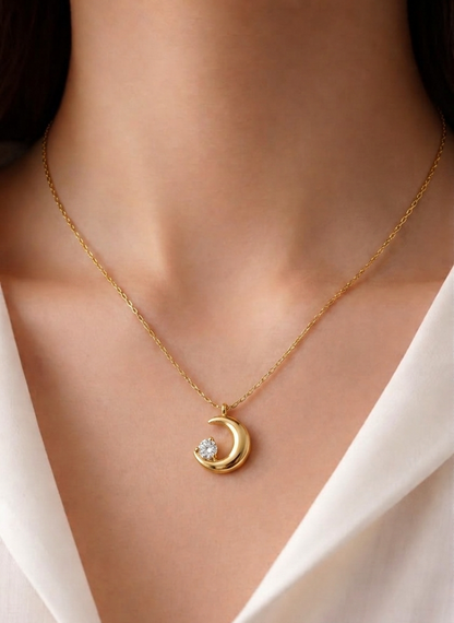 half moon pendant necklace