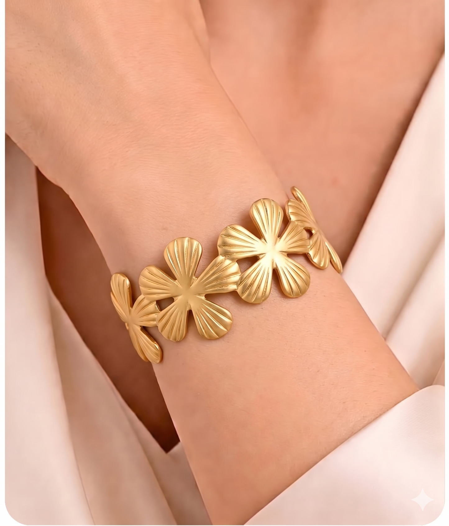 fluted petal cuff bracelet