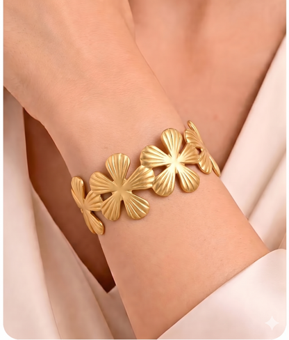 fluted petal cuff bracelet