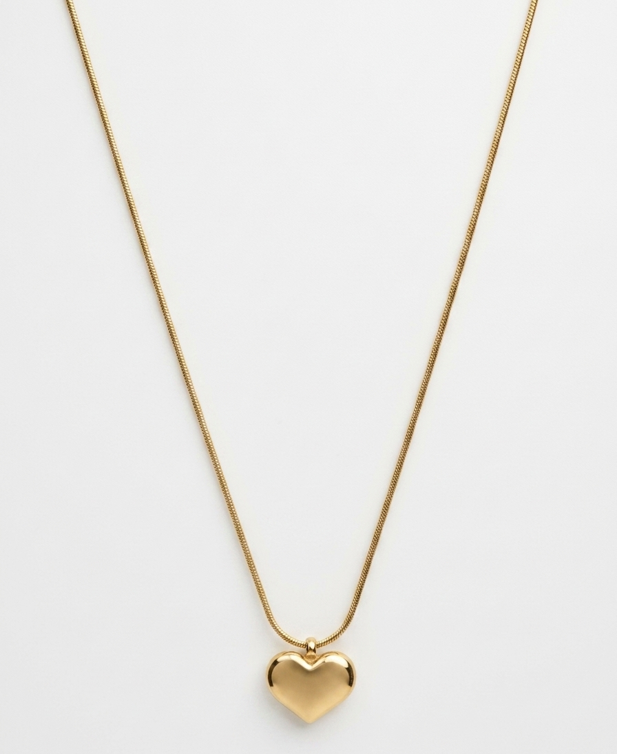 minimal heart necklace