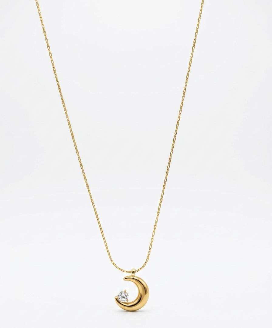 half moon pendant necklace