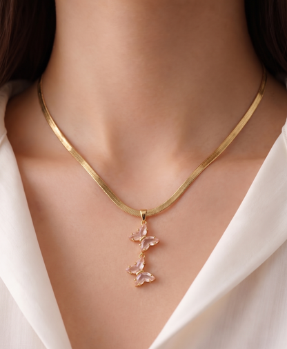the twin butterfly necklace
