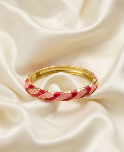 vivid enamel bangle light pink