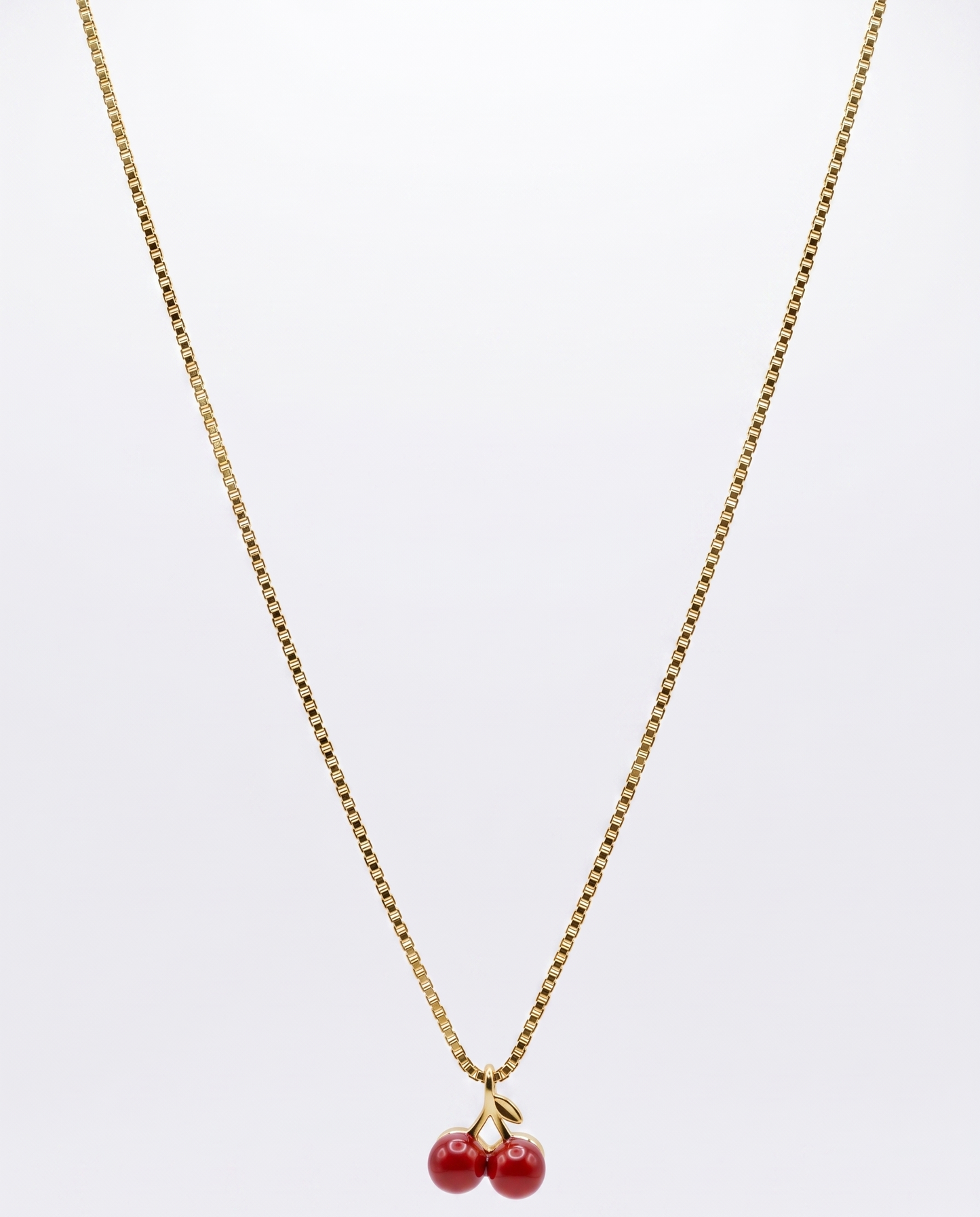 cherry shape pendant necklace