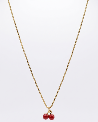 cherry shape pendant necklace