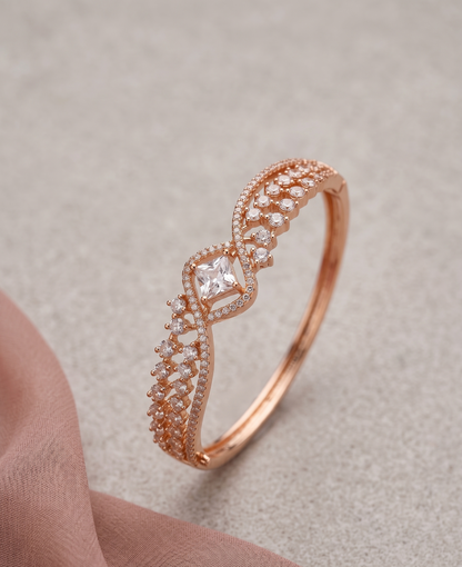 rose gold knot cuff bracelet