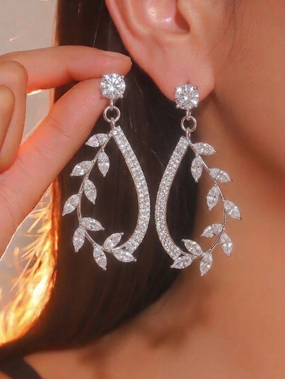 silver teardrops earing