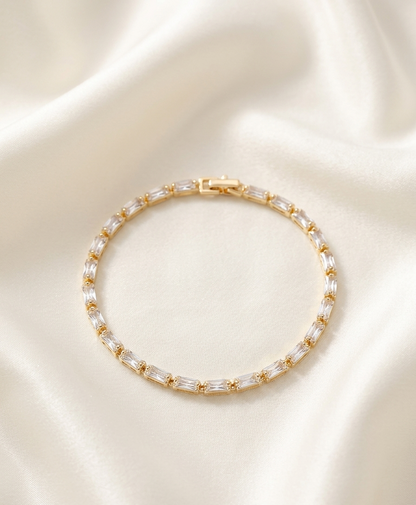 Clarity Gold Tennis Bracelet