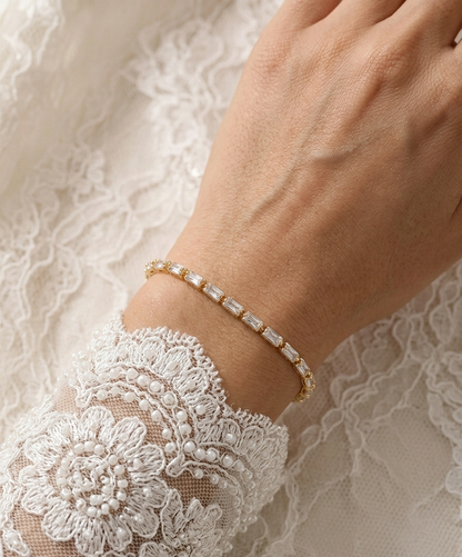 Clarity Gold Tennis Bracelet