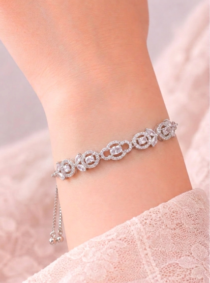 Aurelia Crystal Link Adjustable Bracelet