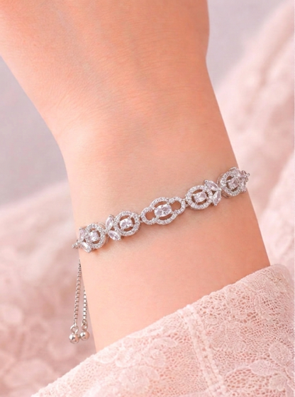 Aurelia Crystal Link Adjustable Bracelet