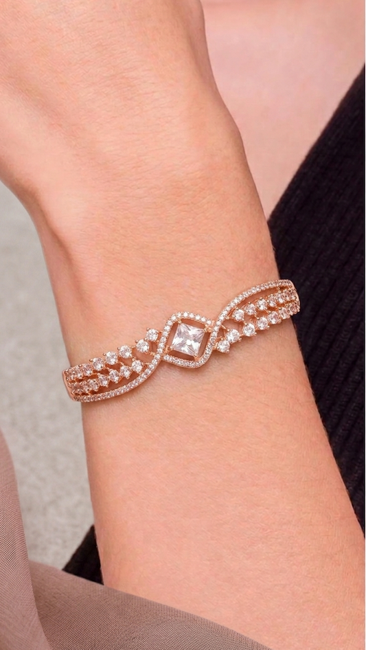 rose gold knot cuff bracelet