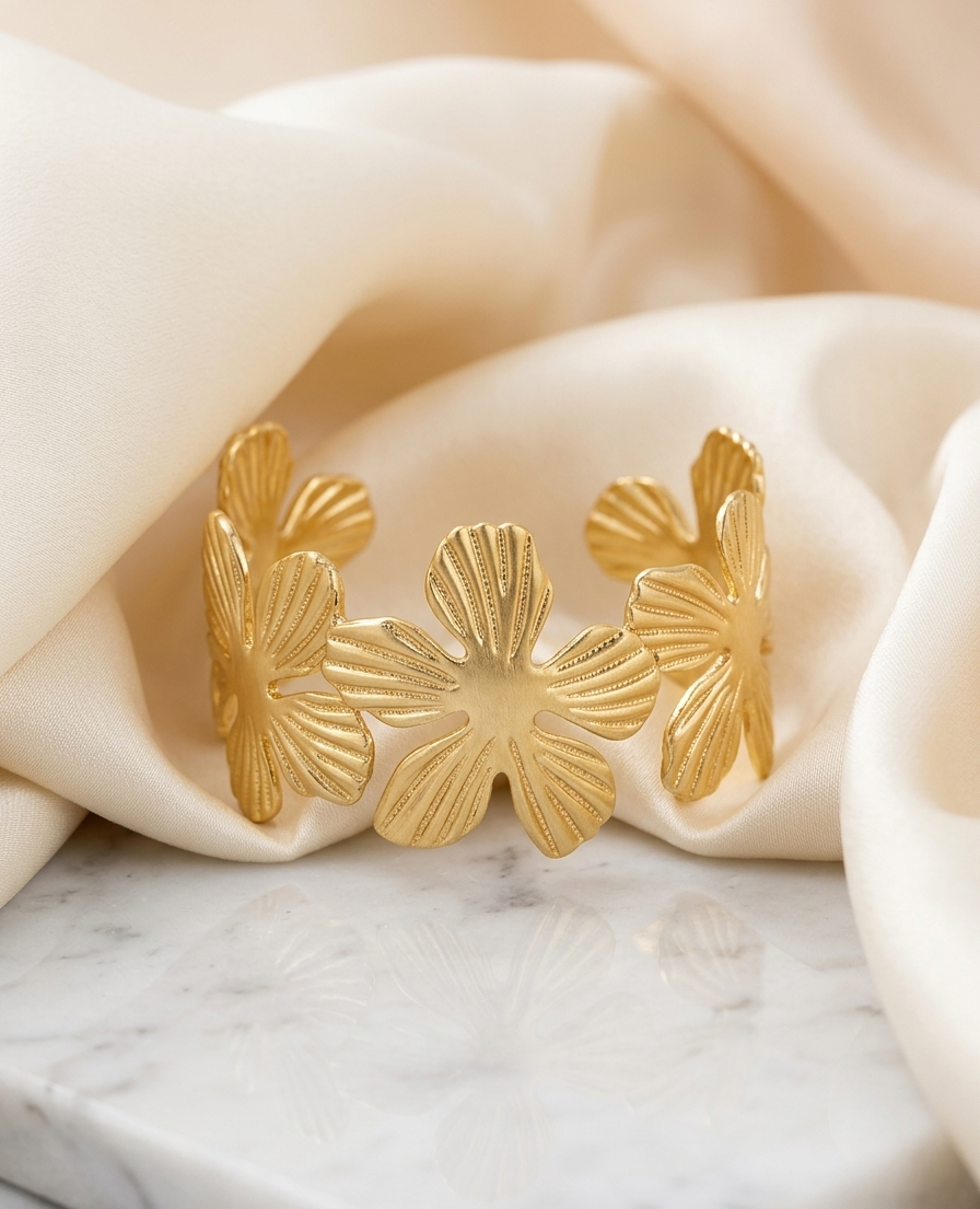 flower petal with dot bracelet