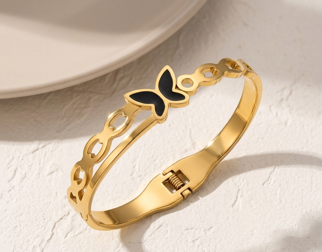 black butterfly bracelet