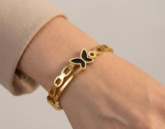 black butterfly bracelet