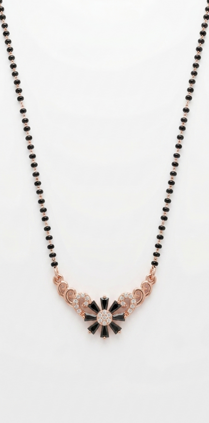 Flora Onyx Mangalsutra