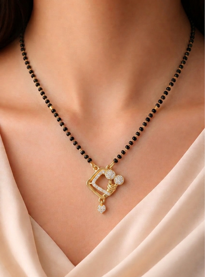 Geometric Bloom Mangalsutra