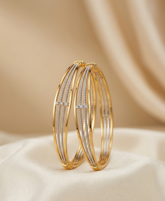 Gold & Silver Sleek Bangles