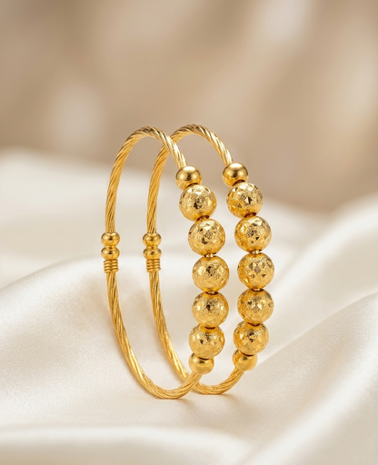 the royal twine & beads set bangle