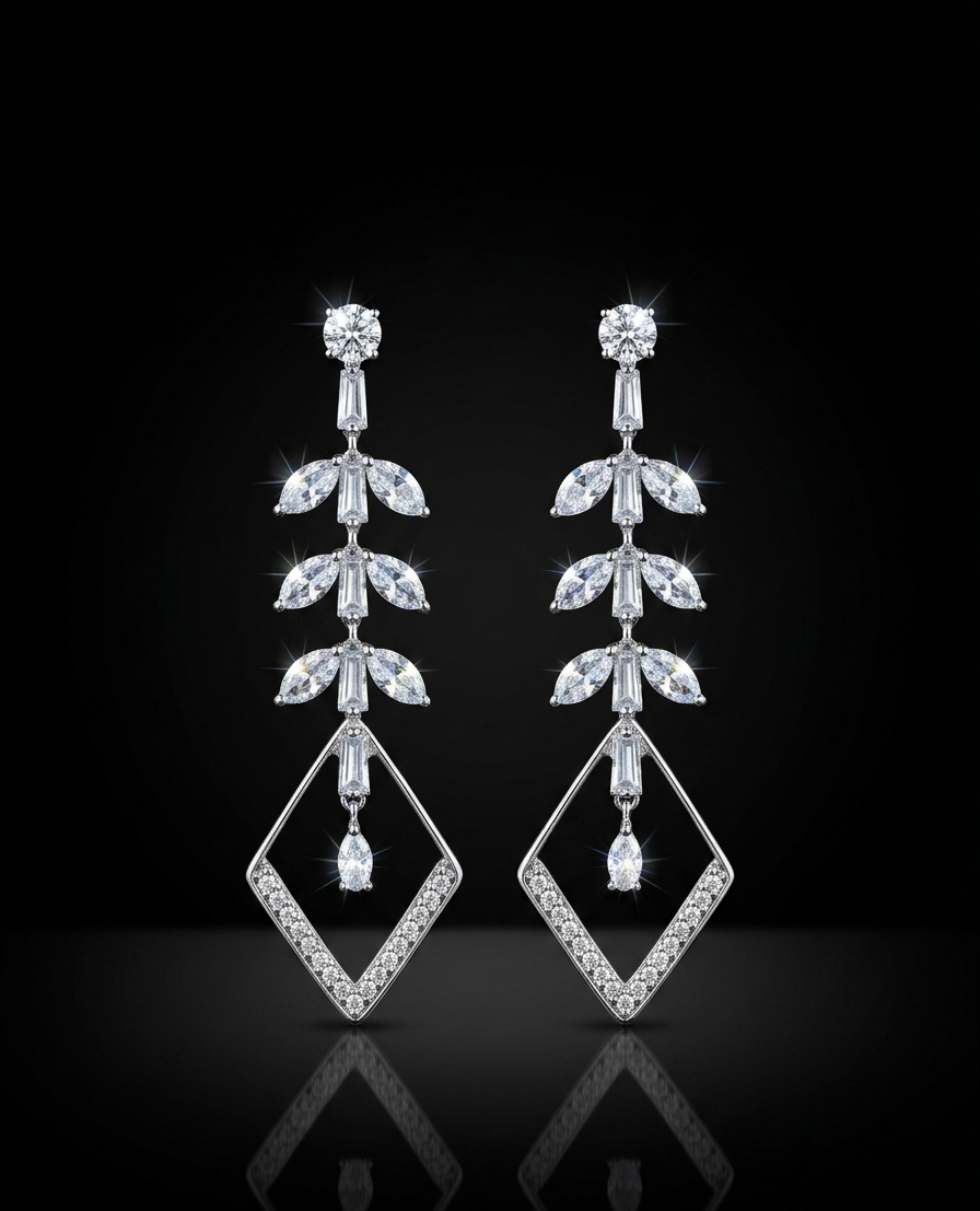 tiered leaf and diamond linear