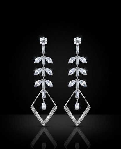 tiered leaf and diamond linear