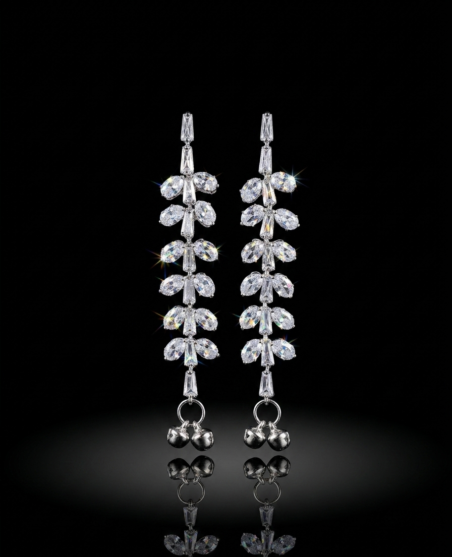 crystal vine drops earings